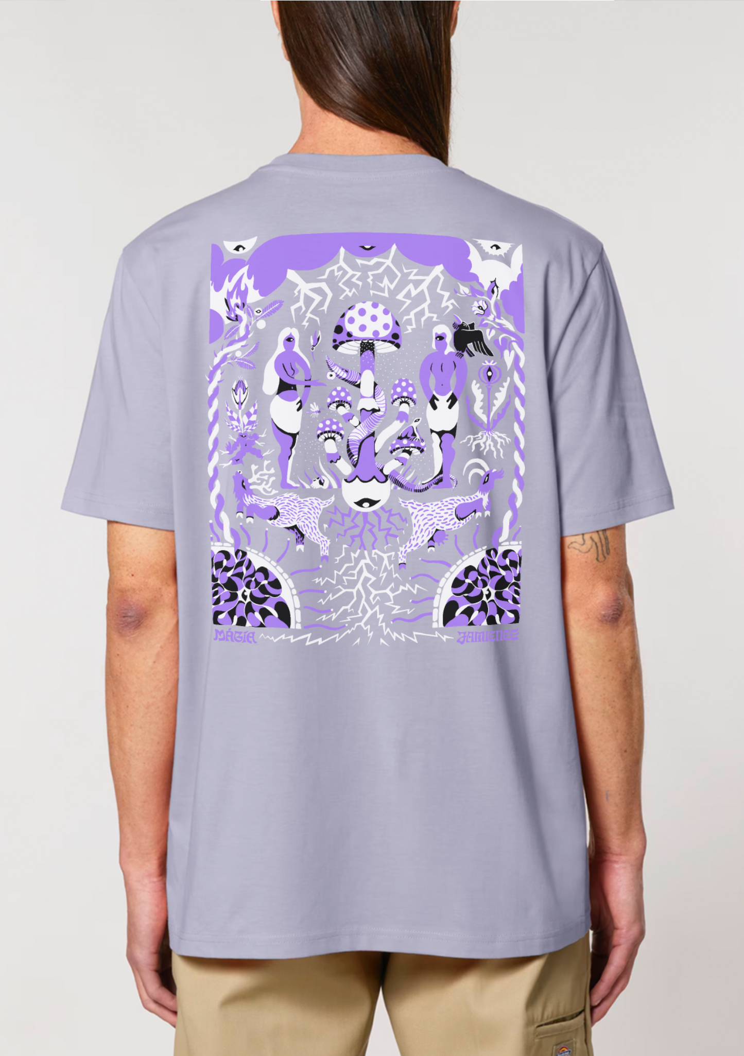 THE SACRED MUSHROOM - T SHIRT  MÁGÍA - Lavender  (PRE ORDER )